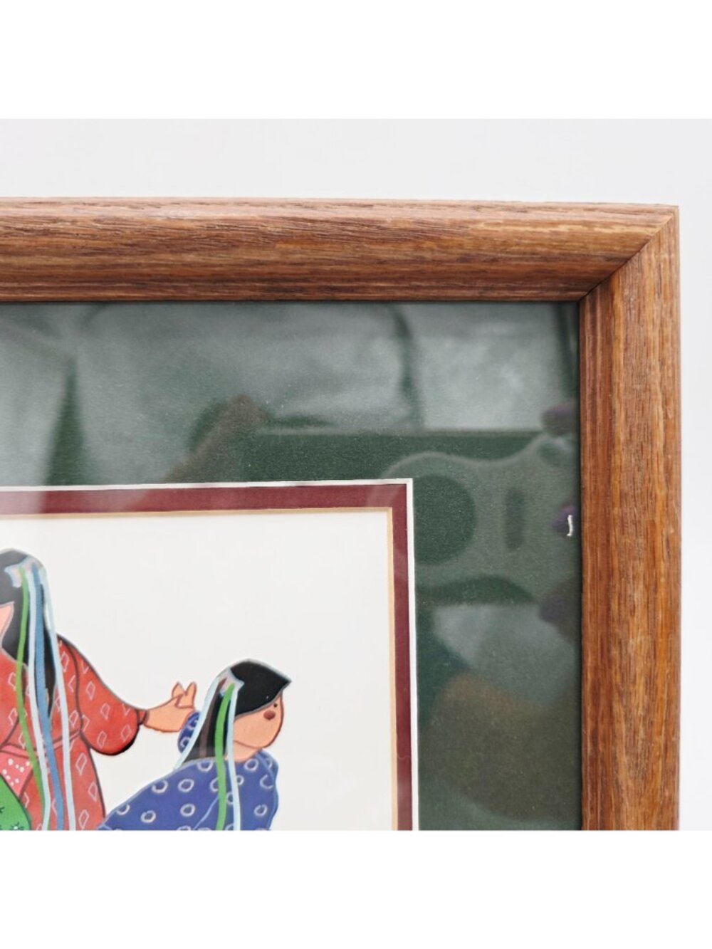 Framed Virginia Stroud Signed 1984 Native American Women Art Print - Picture 7 of 13